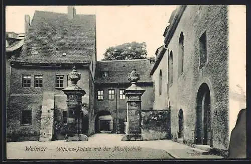 AK Weimar / Thüringen, Witums-Palais mit der Musikschule