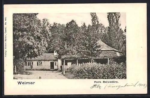 AK Weimar / Thüringen, Park Belvedère