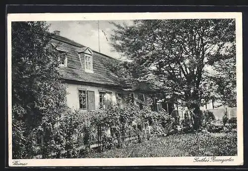 AK Weimar / Thüringen, Goethe`s Rosengarten