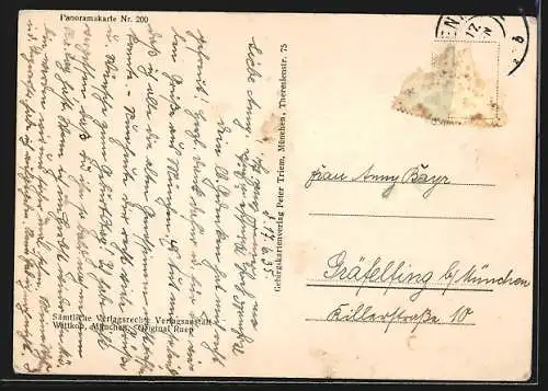 AK Rosenheim / Bayern, Totalansicht mit Inntal