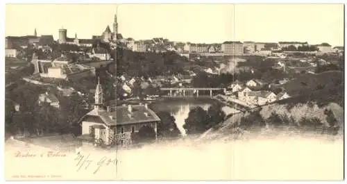 Klapp-AK Tábor, Panorama mit Flusspartie