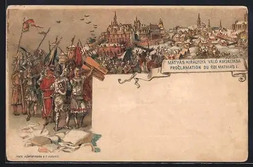 Lithographie Proclamation du Roi Mathias I.