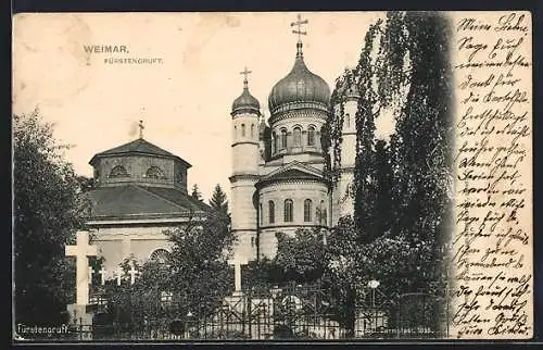 AK Weimar / Thüringen, Blick auf die Fürstengruft