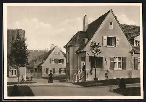 AK Essen, Arbeitersiedlung Alfredshof, Krupp-Werke, Wohnhäuser