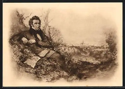 AK Franz Schubert 1797 - 1828