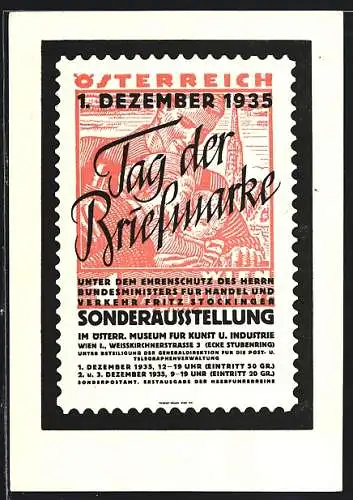 AK Wien, Tag der Briefmarke Sonderausstellung 1935