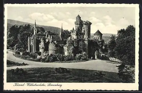 AK Kassel-Wilhelmshöhe, Löwenburg mit Umgebung