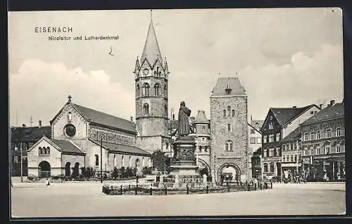 AK Eisenach, Nicolaitor und Lutherdenkmal