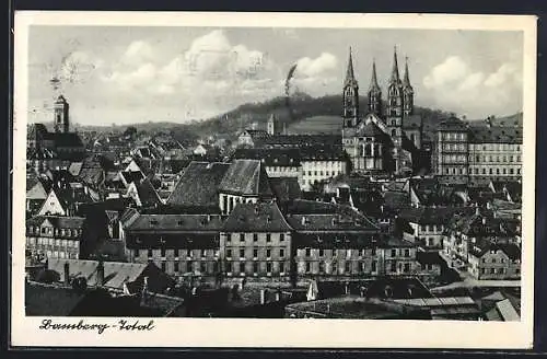 AK Bamberg, Totalansicht aus der Vogelschau