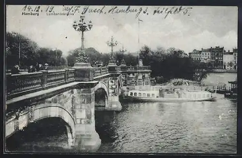 AK Hamburg-Neustadt, Lombardsbrücke aus der Vogelschau