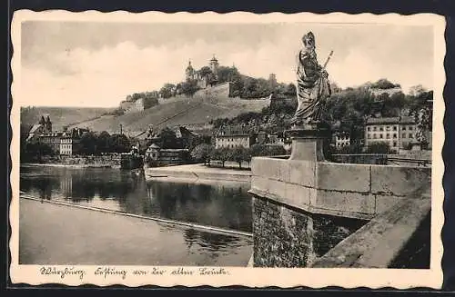 AK Würzburg, Festung von der alten Brücke