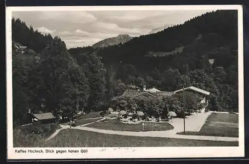 AK Hocheck, Cafe Hocheck mit Blick gegen hohen Göll