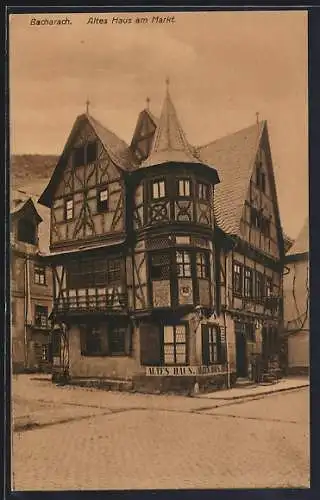 AK Bacharach, Altes Haus am Markt