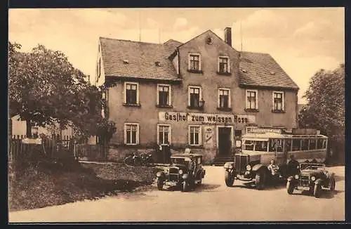 AK Claussnitz, Gasthaus Zum weissen Ross