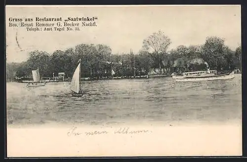 AK Berlin-Tegel, Restaurant Saatwinkel von Ernst Remmer