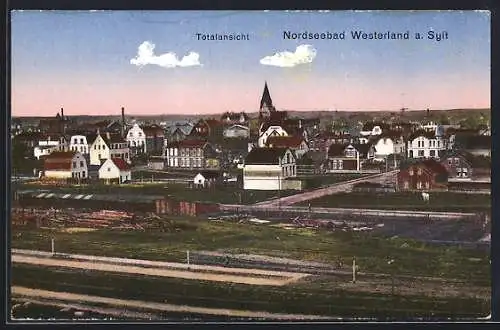 AK Westerland a. Sylt, Nordseebad, Totalansicht