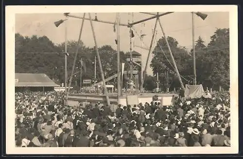 Foto-AK Wels, Bühne auf dem Volksfest