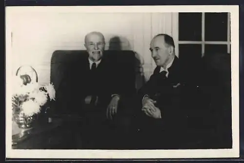 AK Edvard Benes und Präsident Masaryk (TGM) im Gespräch