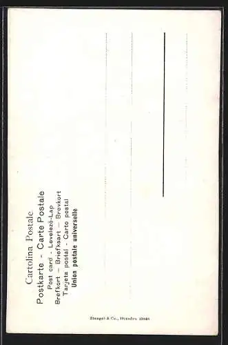 Künstler-AK Stengel & Co. Nr. 19848: Paar in Trachten beim Tanzen
