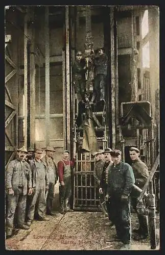 AK Butte, MT, Lowering Miners and Mule