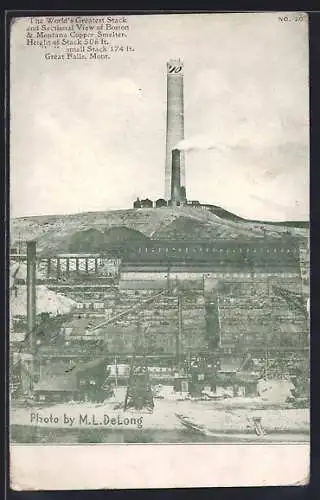 AK Great Falls, MT, Boston & Montana Copper Smelter, Stack