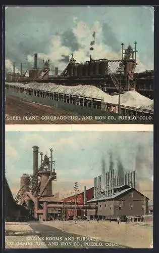 AK Pueblo, CO, Steel Plant, Colorado Fuel and Iron Co., Engine Rooms and Furnace