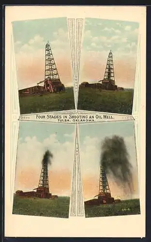 AK Tulsa, OK, Four Stages in Shooting an oil well