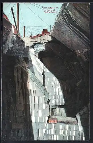 AK West Rutland, VT, Interior of Marble Quarry