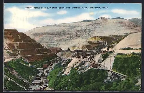 AK Bingham, UT, North America`s largest open cut copper mine, Kupfermine