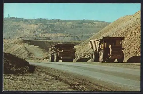 AK Butte, MT, Berkeley Pit, giant trucks