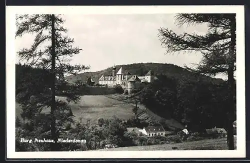 AK Neuhaus /Niederdonau, Blick zur Burg Neuhaus