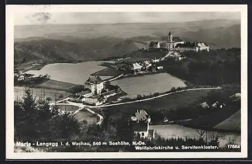 AK Maria Langegg i. d. Wachau, Wallfahrtskirche u. Servitenkloster