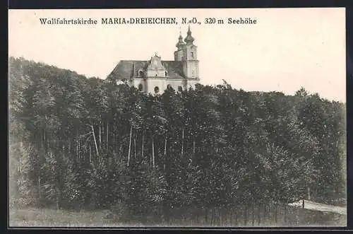 AK Maria-Dreieichen /N.-Ö., Blick zur Wallfahrtskirche