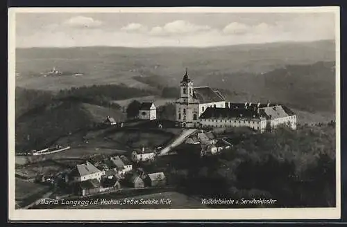 AK Maria Langegg i. d. Wachau, Wallfahrtskirche u. Servitenkloster