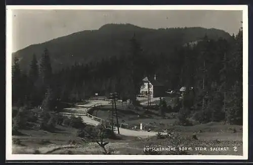 AK Pötschenhöhe /Salzkammergut, Ansicht gegen den Wald