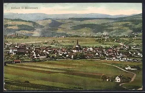 AK Köflach in Steiermark, Panorama mit Bergen