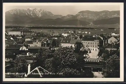 AK Wiener Neustadt, Eisenbahn am Stadtrand, Teilansicht der Eisenbahn