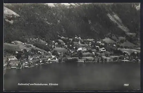 AK Sattendorf am Ossiachersee, Teilansicht mit Bäumen