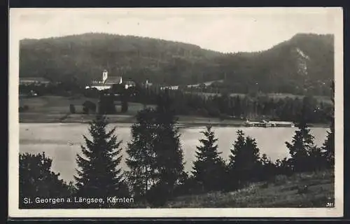 AK St. Georgen a. Längsee, Panorama mit Kirche