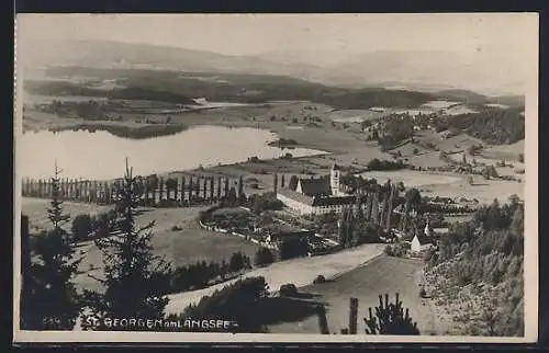 AK St. Georgen am Längsee, Panorama mit Kloster