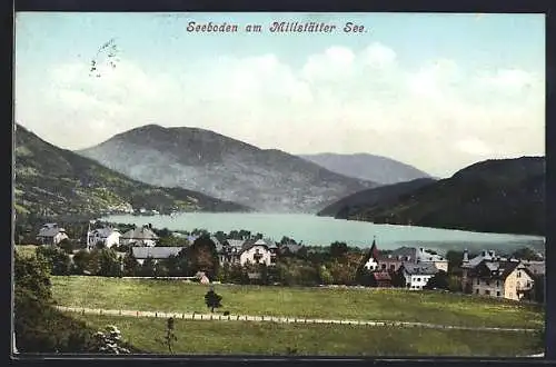 AK Seeboden am Millstätter See, Ortsansicht mit See