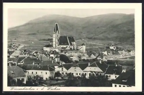 AK Weissenkirchen i. d. Wachau, Teilansicht mit Kirche