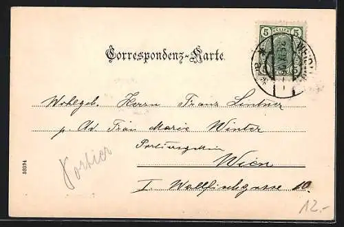 AK Weidling, Teilansicht mit Kirche