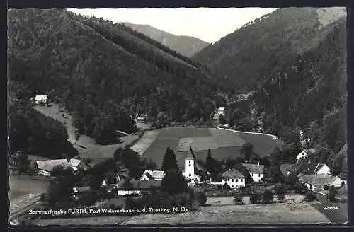 AK Furth /Weissenbach a. d. Triesting, Panorama mit Kirche