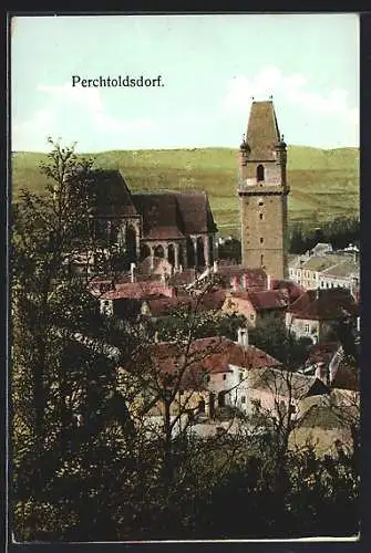 AK Perchtoldsdorf, Teilansicht aus der Vogelschau