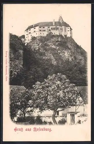 AK Rosenburg, Blick auf das Schloss