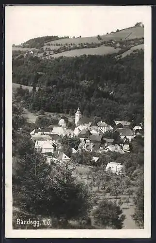 AK Randegg /N.-Ö., Ortsansicht aus der Vogelschau