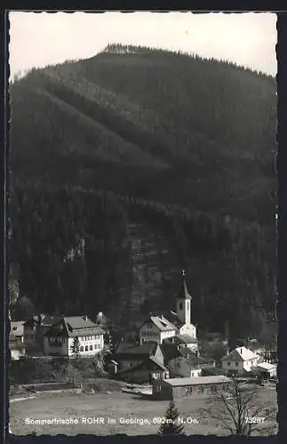 AK Rohr im Gebirge, Ortsansicht aus der Vogelschau