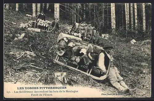 AK Les Schlitteurs descendant les bois de la Montagne