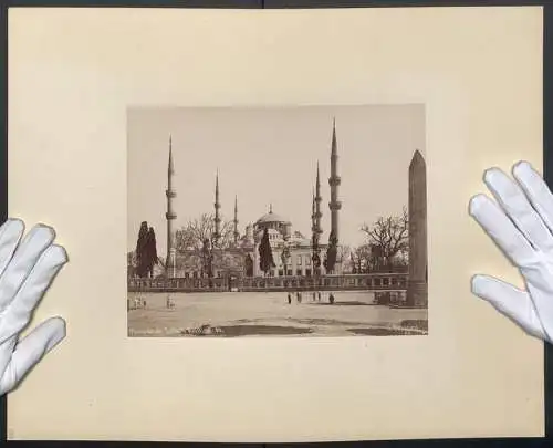 Fotografie Guillaume Berggren, Ansicht Istanbul, Blick zur Sultan Ahmed Moschee, Mosquée de Sultan Ahmed